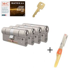 M&C Matrix M2 SKG2 - 4 cilinders met 7 sleutels
